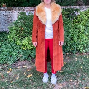 Vintage Shearling Suede Coat